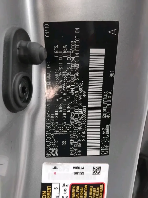 Thumbnail 9 of 2011 Toyota Sienna