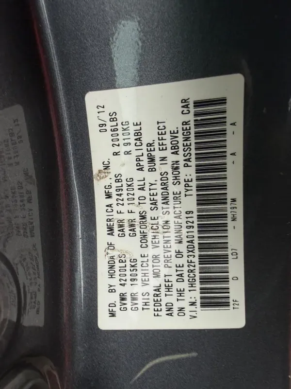 Thumbnail 2 of 2013 HONDA Accord
